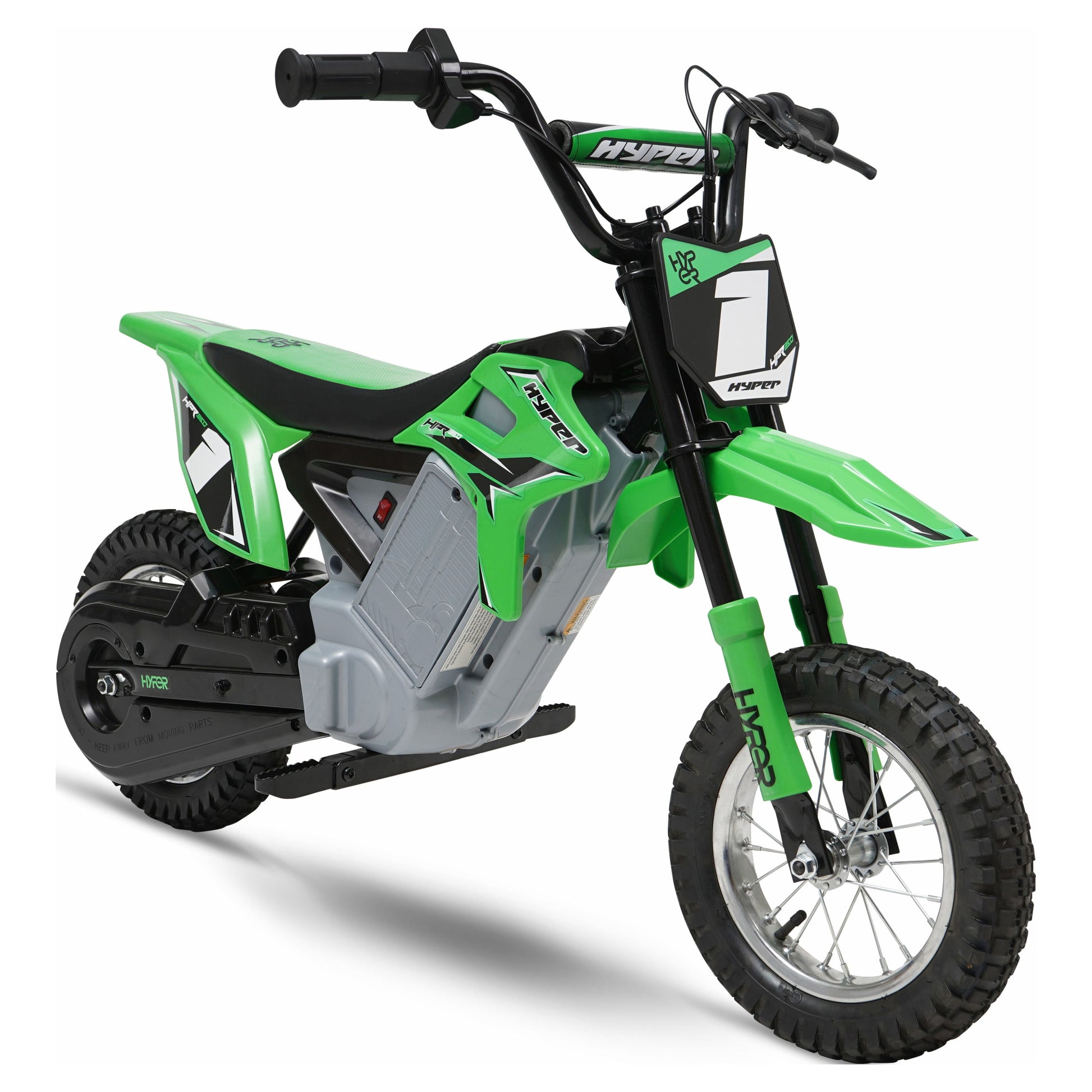HPR 350 Dirt Bike 24V Electric Motorcycle in Green for Kids
