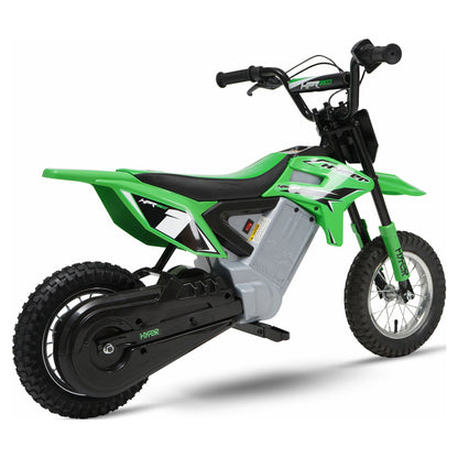 HPR 350 Dirt Bike 24V Electric Motorcycle in Green for Kids